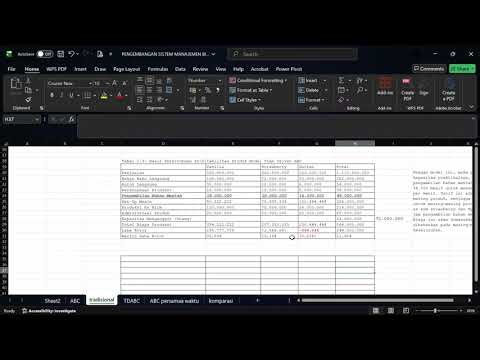 Perhitungan Activity Based Costing (ABC) di Excel | Studi Kasus Akuntansi Manajemen