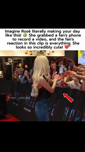 Rosé literally grabbed a fan's phone! 😭 #blackpink #블랙핀 #rosé #장미 #shorts #kpop #korea