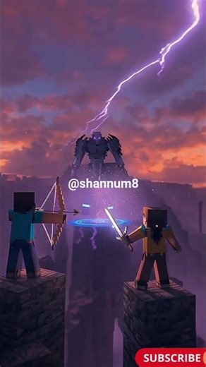 Sunset in the Block World 🌅 | A Minecraft Love & Battle Story #minecraft