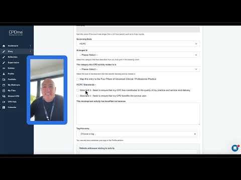 Changes to mapping the HCPC standards on the CPDme Diary Form