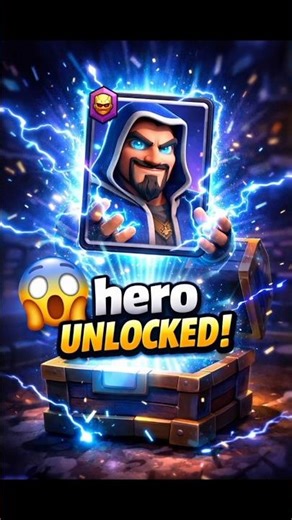 FIRST TIME Wizard Hero Unlock 🔥 | Clash Royale #Shorts ‪@ClashRoyale‬