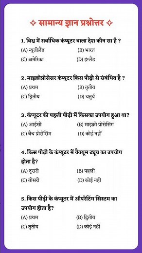 कंप्यूटर सामान्य ज्ञान | Computer Gk Questions | Computer Gk #gk #gkquestion #shorts