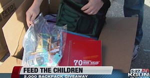 Free backpacks given to children in need