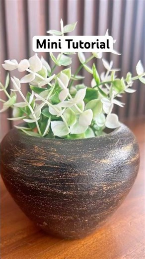 Aged black pot using the scratch technique#shortvideo #shorts #short#diy#diycrafts