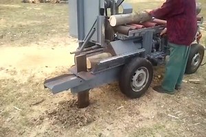 The guy built his own awesome log splitter and saw | I Love Woodworking