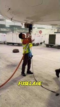 Why do they connect a huge hose to the plane after landing?