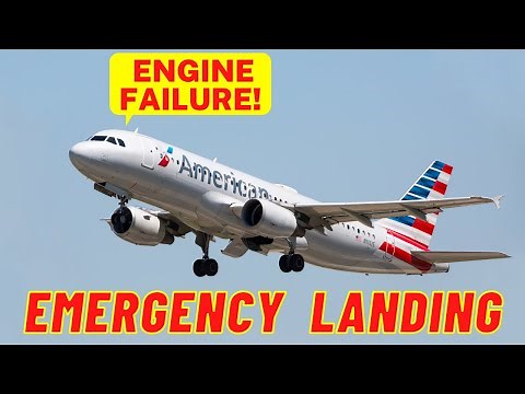 American Airlines Airbus A320 Declares Emergency Due to Engine Failure | Aircraft Emergency Landing
