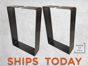 Heavy Duty U Table Legs (pair): Black Metal, Industrial Bench Legs - Etsy