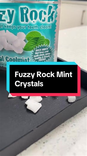 The viral mint crystals from Fuzzy Rock are back in stock. This is the only mint you need #mint #freshbreath #badbreath #fyp #cleanteeth