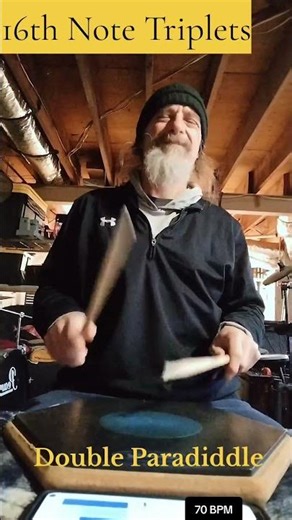 🔥 Paradiddle Speed Ladder — 16ths ➜ Triplets ➜ 32nds @ 70 BPM #drummer #dailypractice