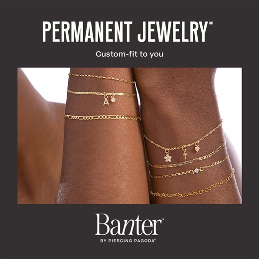 7K views · 4.8K reactions | Personalized to fit you and your style, our 14K gold permanent jewelry creates memories that truly last a lifetime. | Banter by Piercing Pagoda | Facebook