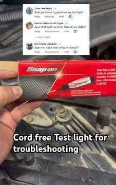 Snap-On Cordless DC circuit tester with low Impedance and low current offers safer test light.