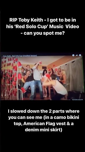 Back in the day when I got to be in Toby Keith’s ‘Red Solo Cup’ music video #TobyKeith #RedSoloCup