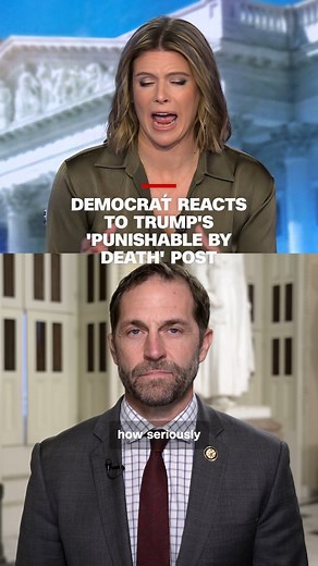 Democratic Rep. Jason Crow reacts to President Donald Trump's social post accusing him and other Democratic lawmakers of "seditious behavior, punishable by death" after they urged members of the military to disobey illegal orders. Read more: https://cnn.it/4pmMSUE | CNN Politics