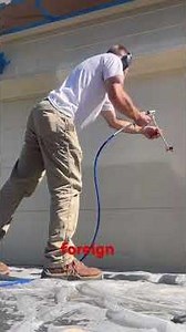 Painting a Garage door with the graco x7 HVLP paint sprayer. Beautiful finish! #exteriorpaint