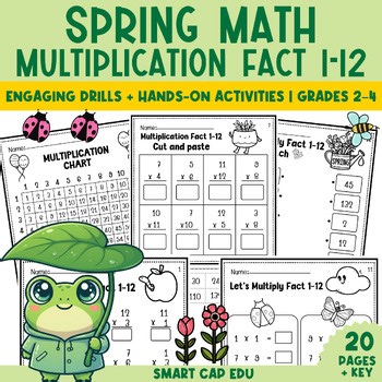 Fun Spring Multiplication Facts 1-12 Worksheets | Grade 2-4