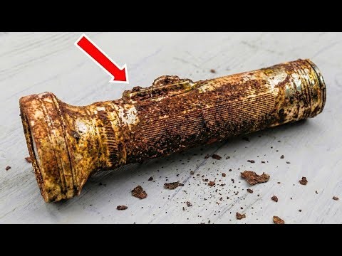 Total Restoration of a $300 Vintage Flashlight Found In Trash - Restore Master