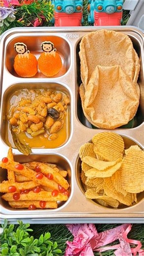😱Healthy lunch box! Kids' school tiffin box #purirajma #fulka #lunchbox #shorts @cookingwithfun45