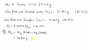 SOLVED:A pycnometer was used to evaluate specific gravities. The… | Numerade