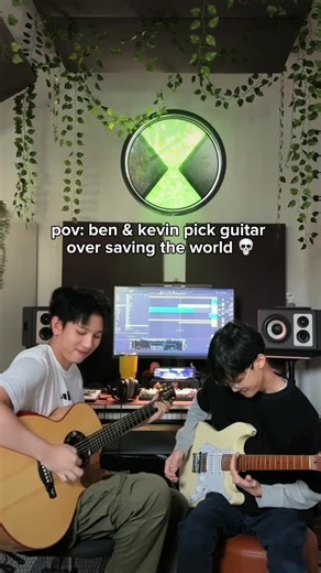 เคอร์บี้ on Instagram: "saving the world can wait 🎸💀 #guitar #synth #fingerstyle #ben10 #benten"