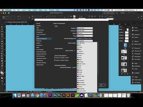 InDesign Change Preview Mode Color from Black; Change Interface Theme Color