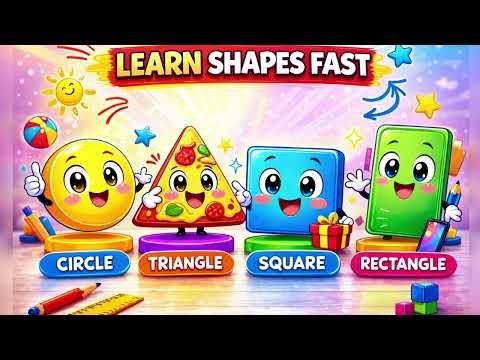 Learn Shapes for Kids | Circle Triangle Square Rectangle