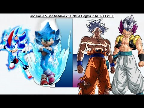 God Sonic & God Shadow VS Goku & Gogeta POWER LEVELS - Sonic 1,2,3,4 / DBZ / DBS / SDBH / Daima