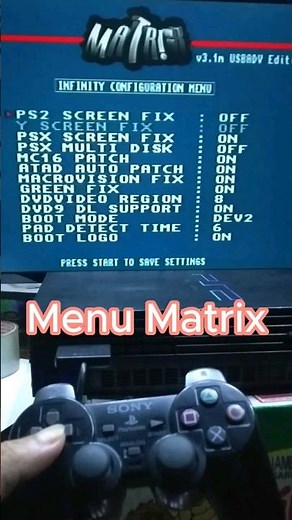 Cara Masuk Menu Matrix PS2