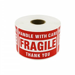 [Hot Item] Vinyl Fragile Handle with Care Sticker Waterproof Warning Label