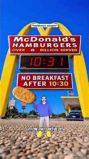 when mcdonalds breakfast ends at 10:30 in reversed