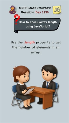 How to Check Array Length in JavaScript | JS Interview Quick Tip #shorts