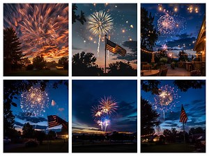 4th of July DIGITAL Backdrop, Fireworks Virtual Background American Flag, Family Party Backdrop, Photography Editing Template, Studio Photos - Etsy