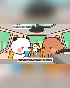 Hello Family we are Dudu & Bubu it’s been a long time so we both decided to let’s go out for a camping yes this time we bought our cat with us thank you so much for always watching we love you all🐻🐼❤️🫂😘 #viral #bubududu #camping #food #animation | dudusbubusworld
