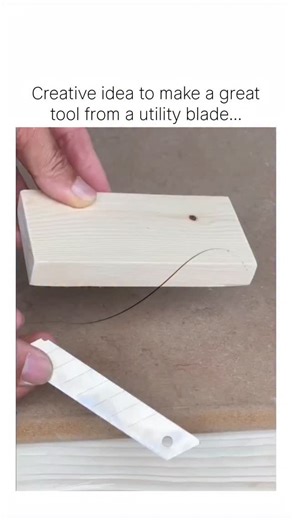 Whigga™ on Instagram: "The video features a roughly 20-40 second quick DIY hack demonstrating a clever way to repurpose a standard utility blade (box cutter blade) into a specialized extraction tool, likely for removing stripped, damaged, or stuck screws.It shows step-by-step modification: snapping or cutting the utility blade segment, possibly bending or shaping a small section into a hook-like or flat-edged form, then inserting it into the stripped screw head to grip and turn it out effectivel
