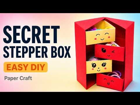 Origami Secret Stepper Box Tutorial | DIY Paper Organizer