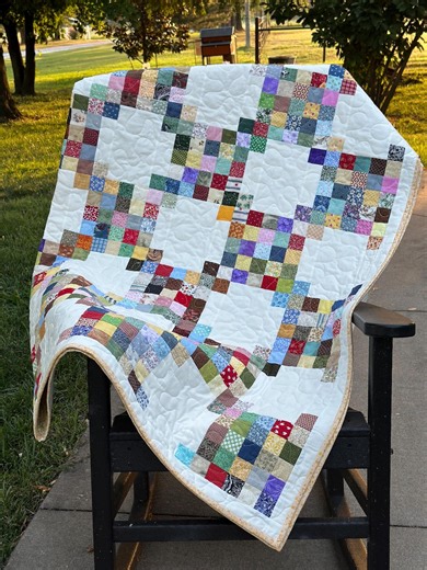 Handmade Patchwork Farmhouse Quilt: 100% Cotton Cottagecore Design - Etsy