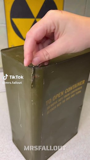 Opening a 1950’s Canned Gas Mask from a Fallout Shelter #fallout #mrsfallout #fallouttok