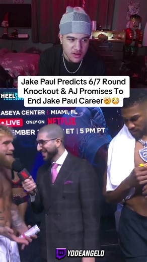 Jake Paul Predicts 6/7 Round Knockout & Anthony Joshua Promises To End Jake Paul Career🤯Twitch:YoDeangelo #ukstreamer #anthonyjoshua #jakepaul #boxing #paulvsaj
