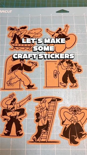 Step by step making of craft paper stickers with a home printer and cricut machine