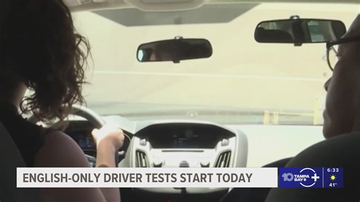 Florida driver's licenses will now have English-only testing