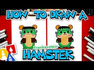 🐹💚 How To Draw A Frankenstein Hamster 💚🐹 - Videos For Kids