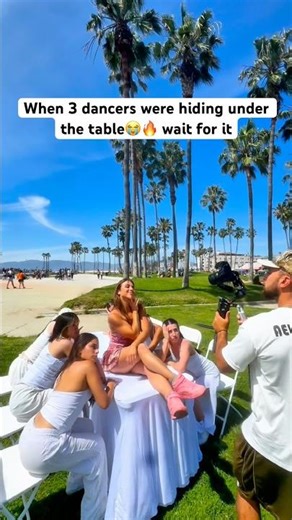 When 3 dancers were hiding under the table wait for it!!! Full video on my YouTube Channel!