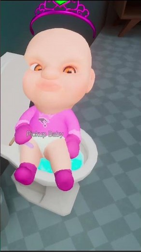 Baby In Yellow Toilet Princess Big Baby #shorts #gaming #thebabyinyellow