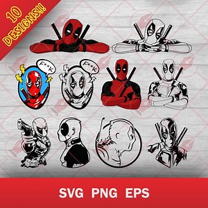 Deadpool SVG Vector Art: Cricut & Silhouette Files (digital Download) - Etsy