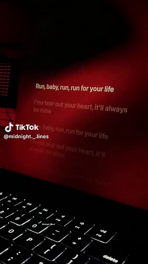Run.♥️ #lyricsvideo #midnightlines #aestheticlyrics #darkromance