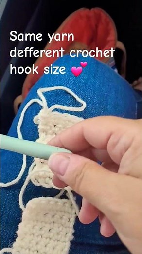 different hook size ,same yarn and larger result 💕