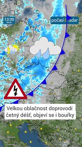 🌬️ 🌧️ Přes Česko bude ve středu přecházet frontální systém - ohlásí se velkou oblačností a četným deštěm, objeví se i bouřky! ⛈️ #pocasiaradar #zijemepocasim #meteoradar #weather #pocasi #weatherforeact #weatherczechia #pocasivcesku #predpovedpocasi | Počasí & Radar