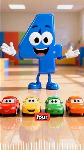 Number 4 (Number Friends) | Learning the Number Four with Cars for Kids