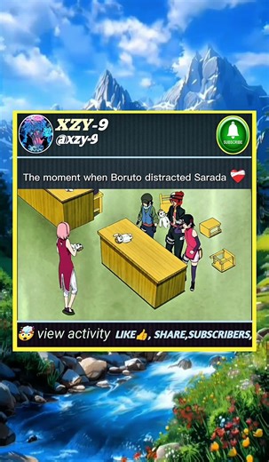 The moment when Boruto distracted Sarada ❤️‍🩹