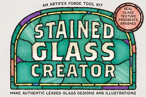 Stained Glass Creator - Procreate, a Brush Add-On by The Artifex Forge